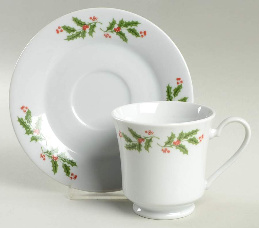 GLS6 Footed Cup & Saucer Set by Global Designs-1