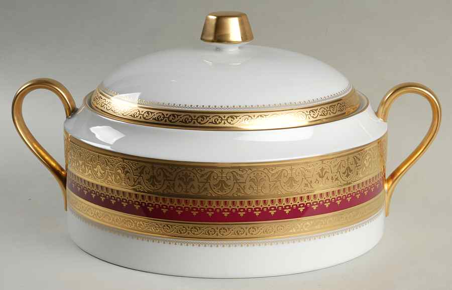Imperial Heritage Burgundy Round Covered Vegetable by Faberge-1