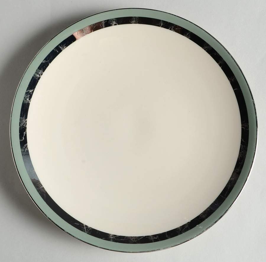 Contessa Sage Green (Platinum Trim, Coupe) Salad Plate by Flintridge-1