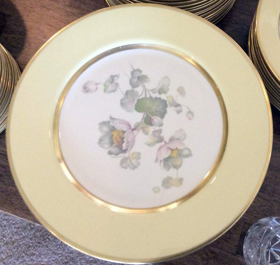 Anemone Yellow Service Plate (Charger) by Flintridge-1