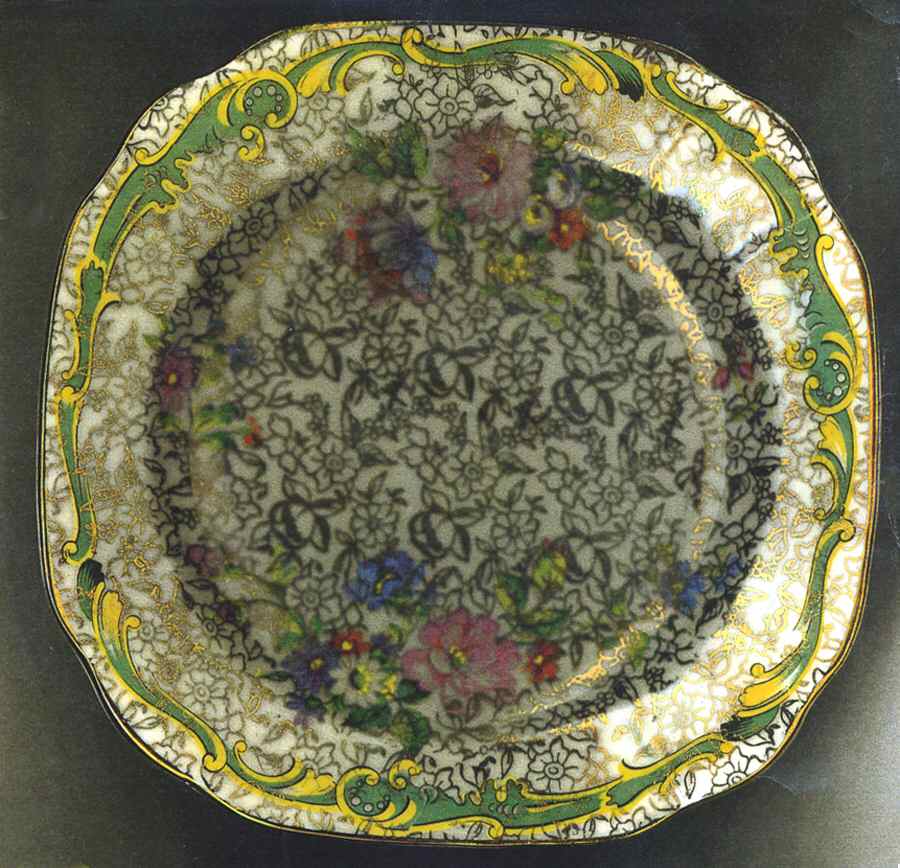 Golden Floreat Bread & Butter Plate by Thomas Forester & Sons-1