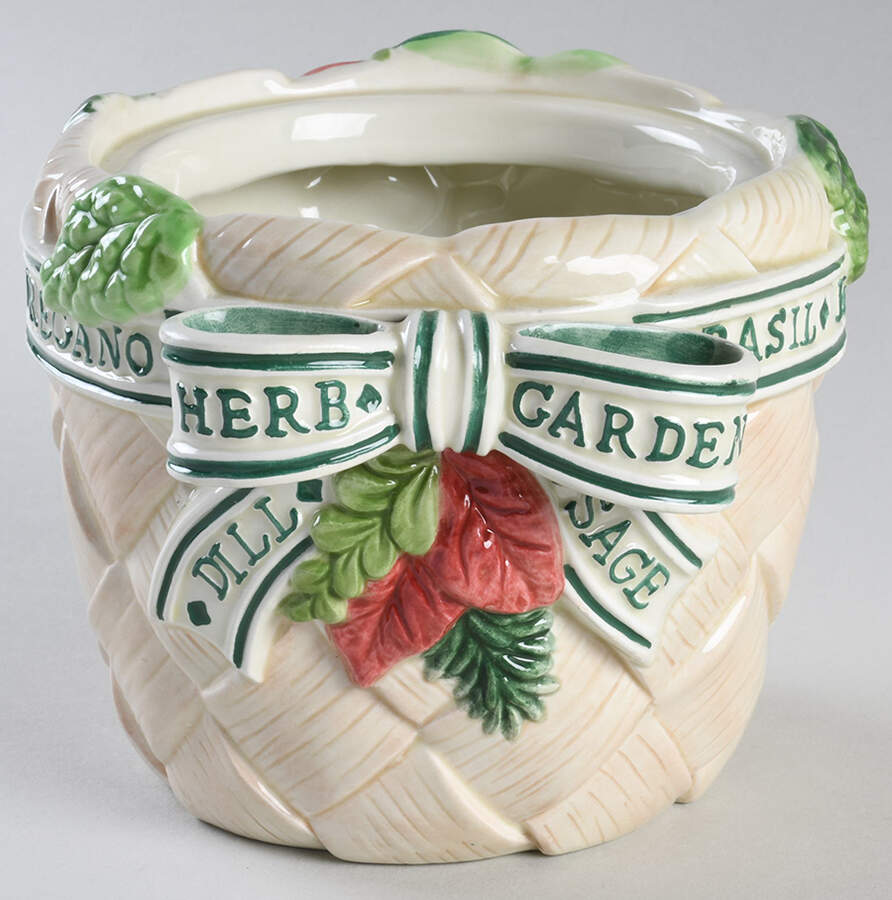 Herb Garden Small Canister No Lid by Fitz & Floyd-1