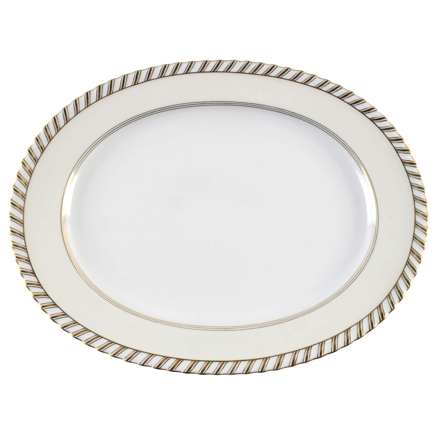 La Princesse (White Background) 13" Oval Serving Platter by Franconia-Krautheim & Adelburg-1