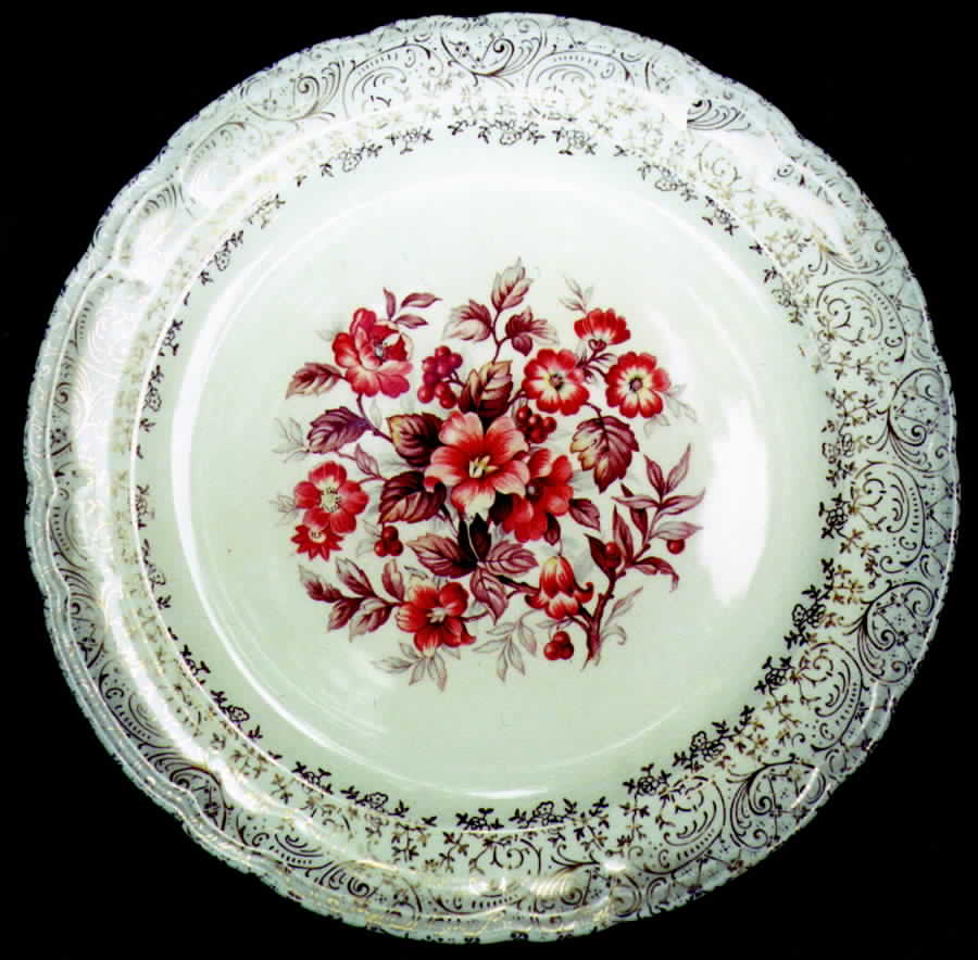 La Fleur Brun Dinner Plate by French Saxon-1