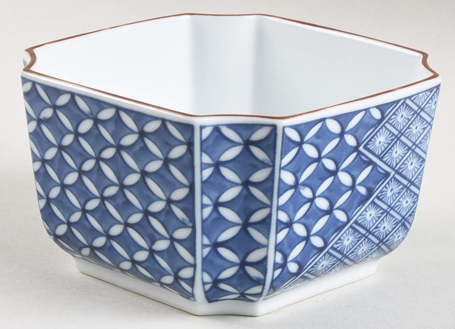 Blue Mosaic 4" Square Bowl by Fitz & Floyd-1