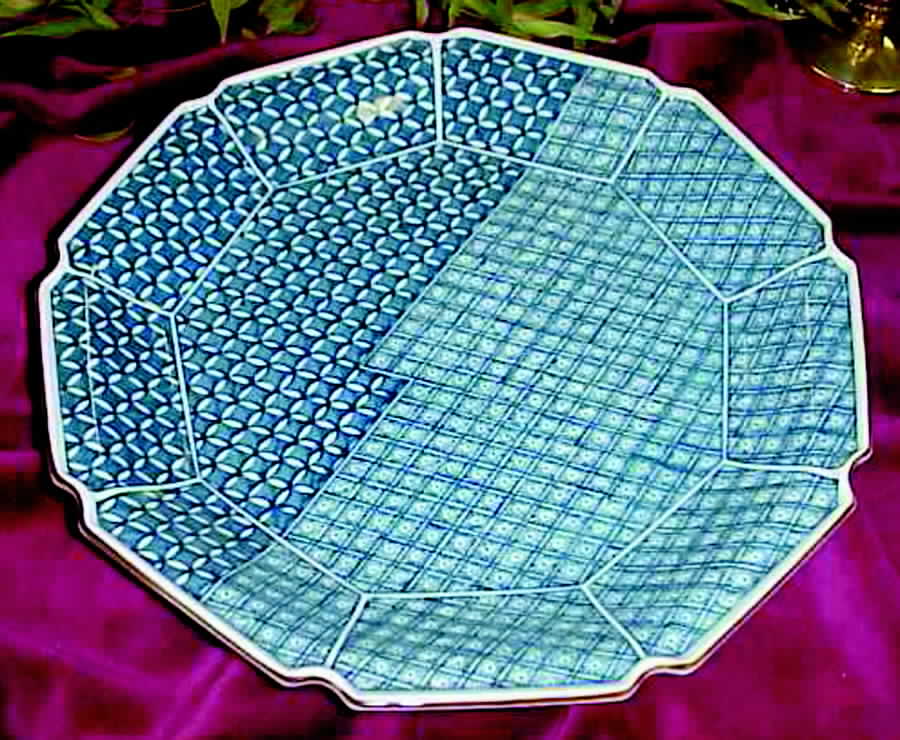Blue Mosaic Tray by Fitz & Floyd-1