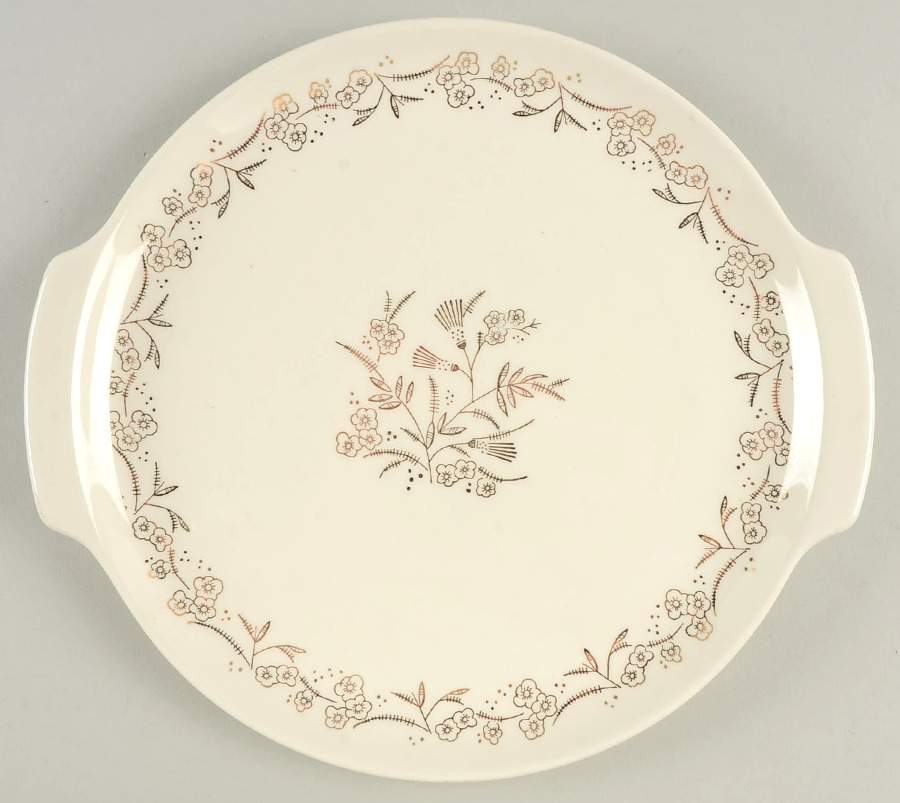 Golden Dawn Handled Cake Plate by French Saxon-1