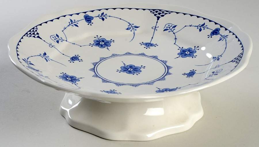 Denmark Blue 9" Diameter Pedestal Cake Stand by Franciscan-1