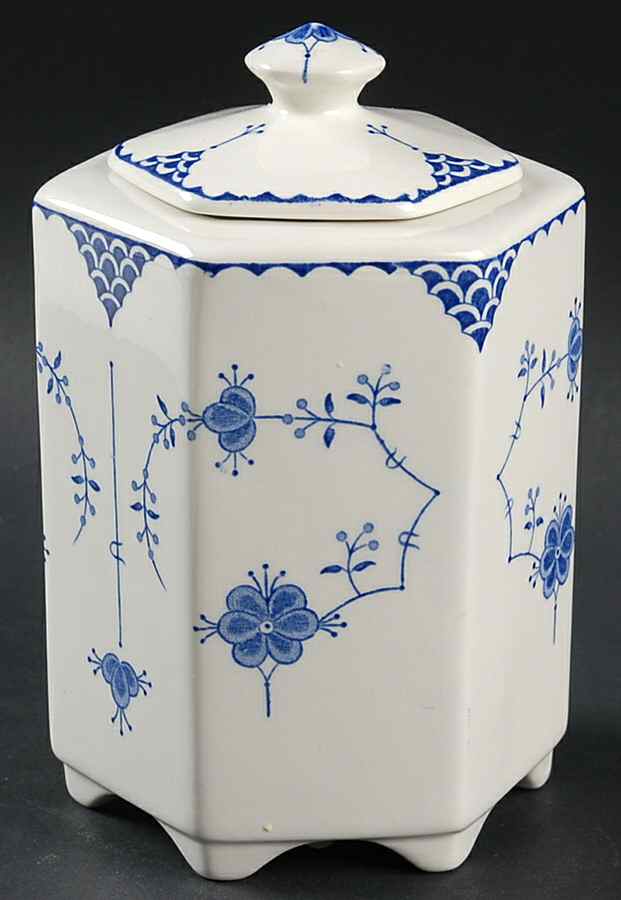 Denmark Blue Tea Caddy & Lid by Franciscan-1
