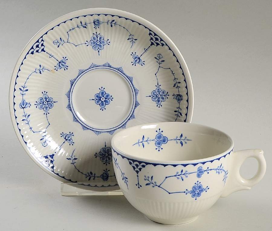 Denmark Blue Oversized Cup & Saucer Set by Franciscan-1