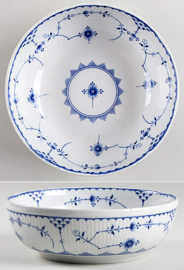 Denmark Blue 8" Round Vegetable Bowl by Furnivals-1