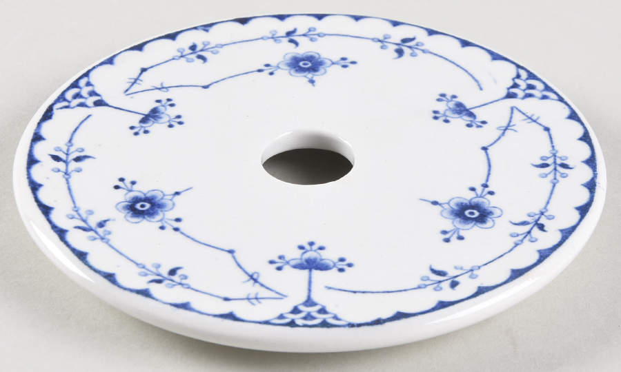Denmark Blue Strainer for Round Butter by Furnivals-1