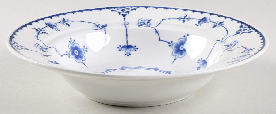Denmark Blue Round Butter No Lid by Furnivals-1