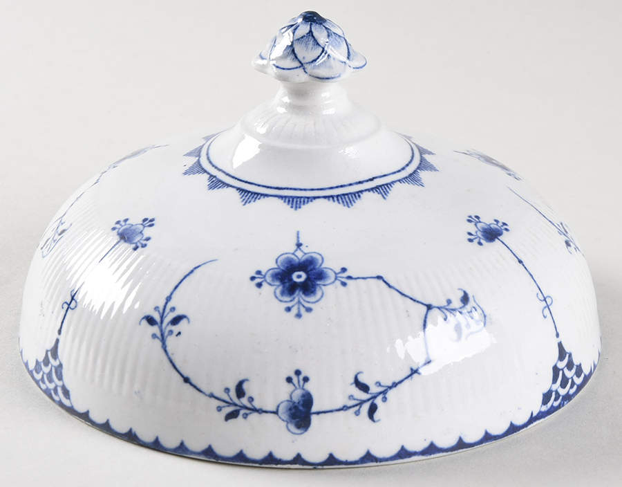Denmark Blue Lid for Round Butter by Furnivals-1