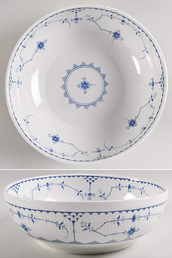 Denmark Blue 10" Round Vegetable Bowl by Furnivals-1