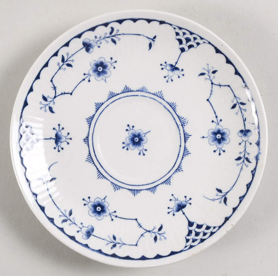 Denmark Blue Saucer for Flat Cup by Furnivals-1