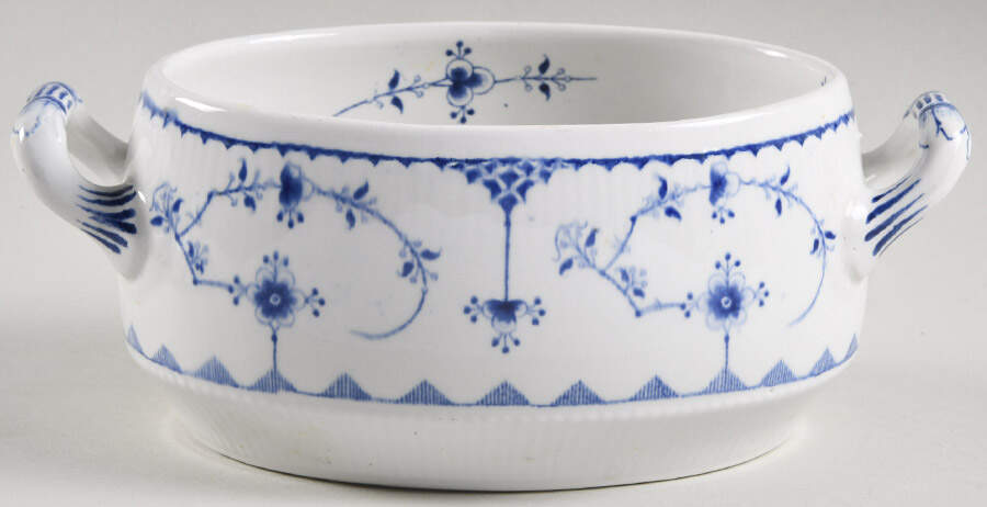Denmark Blue Sauce Boat No LId by Furnivals-1
