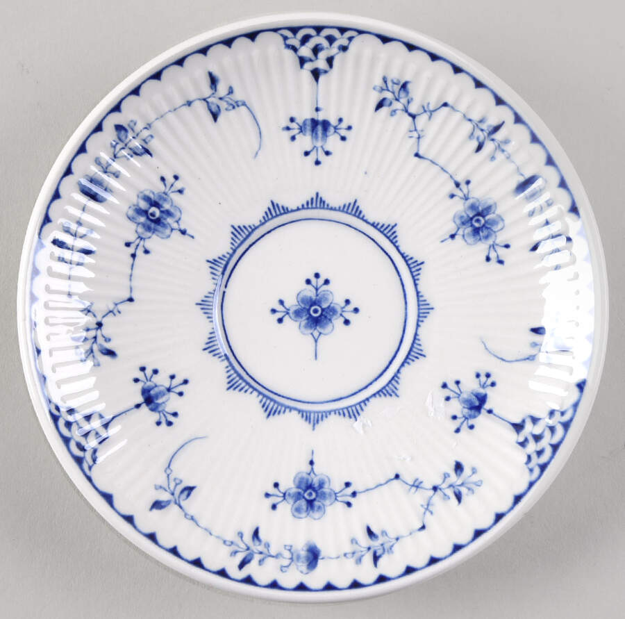 Denmark Blue Saucer for Flat Demitasse Cup by Furnivals-1