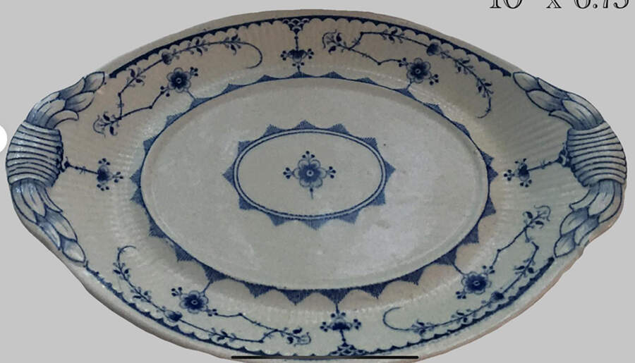 Denmark Blue Underplate for Oval Tureen by Furnivals-1
