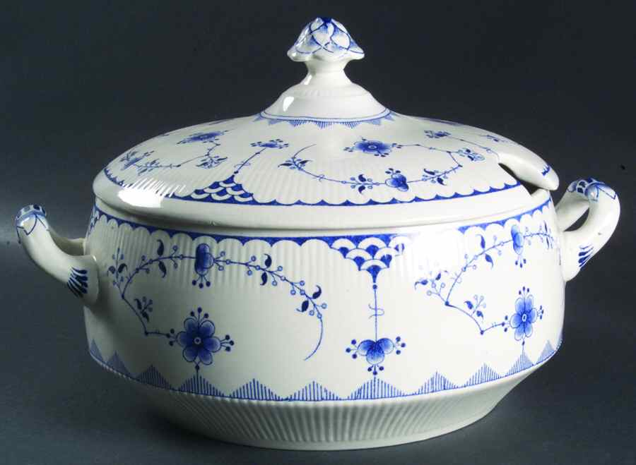 Denmark Blue Tureen &  Lid by Furnivals-1
