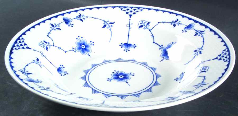 Denmark Blue Large Rim Soup Bowl by Furnivals-1