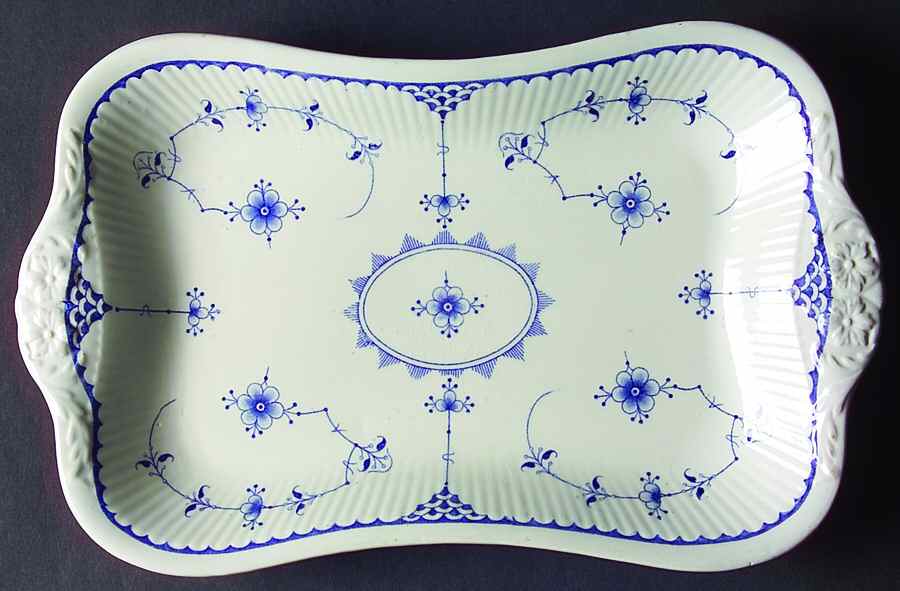 Denmark Blue 12" Rectangular Tray by Furnivals-1