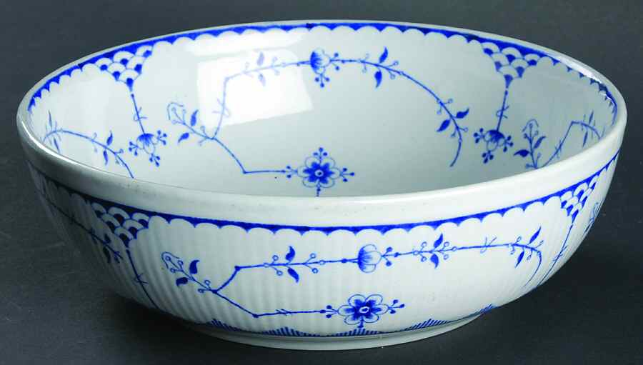 Denmark Blue 8" Round Vegetable Bowl by Furnivals-1