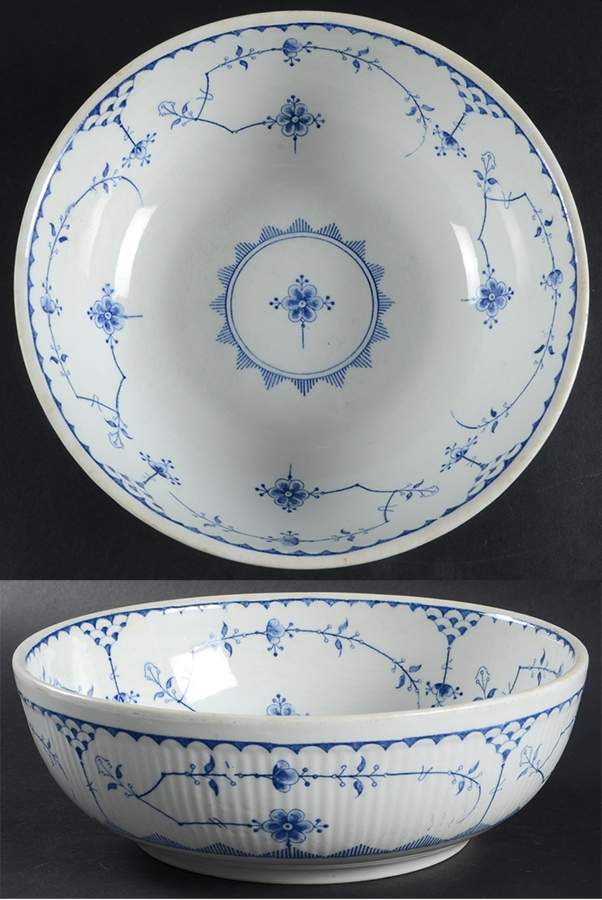 Denmark Blue 9" Salad Serving Bowl by Furnivals-1