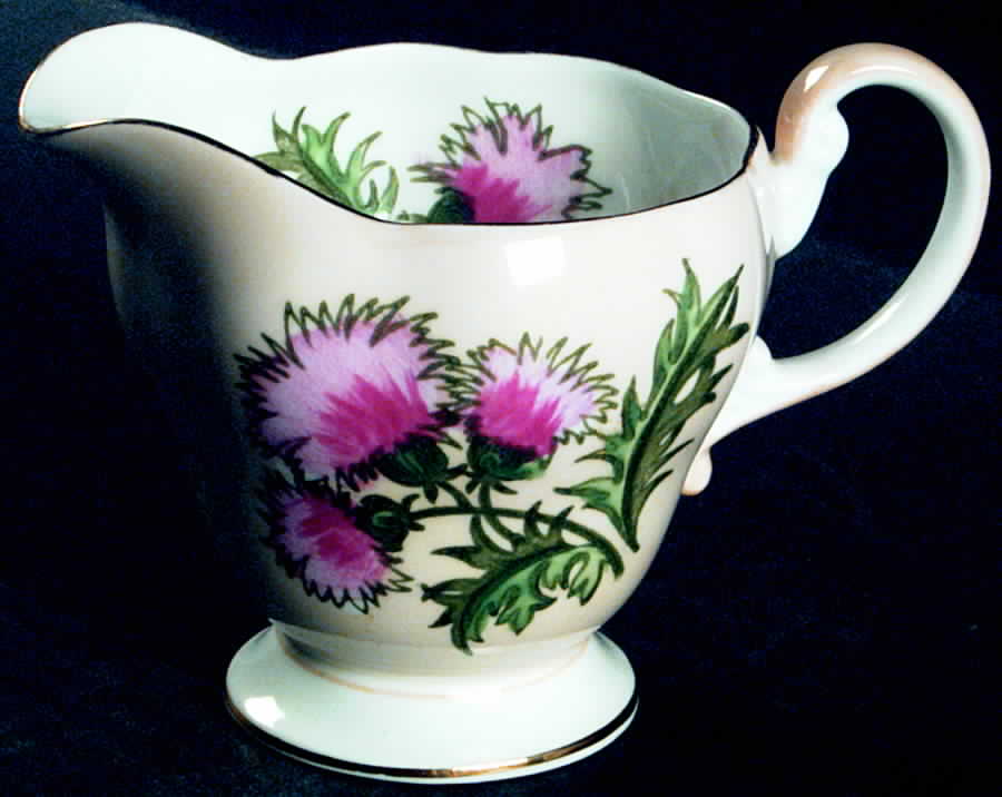 Glengarry Thistle Peach Creamer by Foley-1