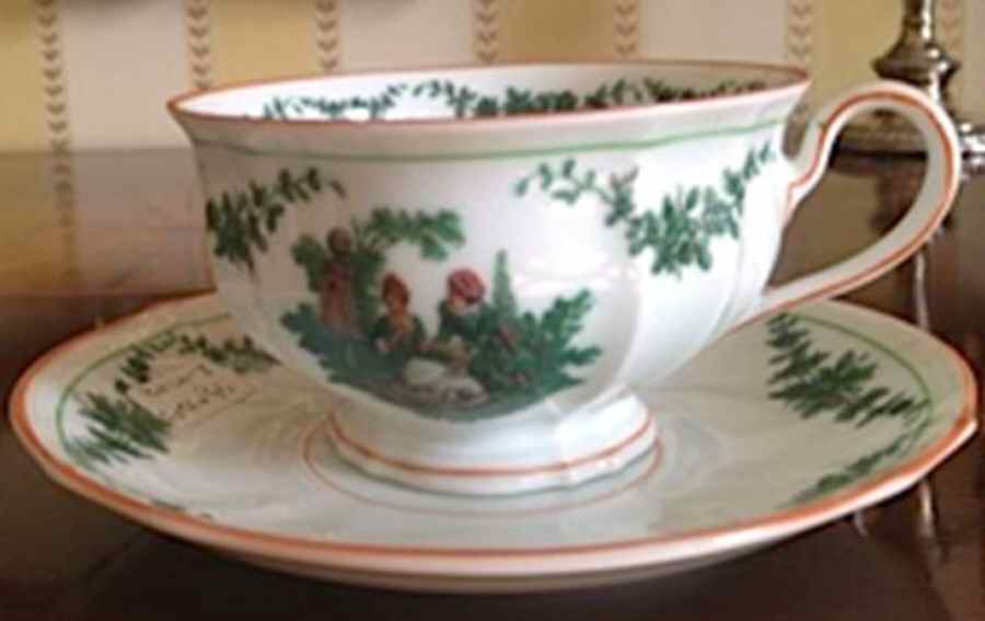 FUR33 Footed Cup & Saucer Set by Furstenberg-1