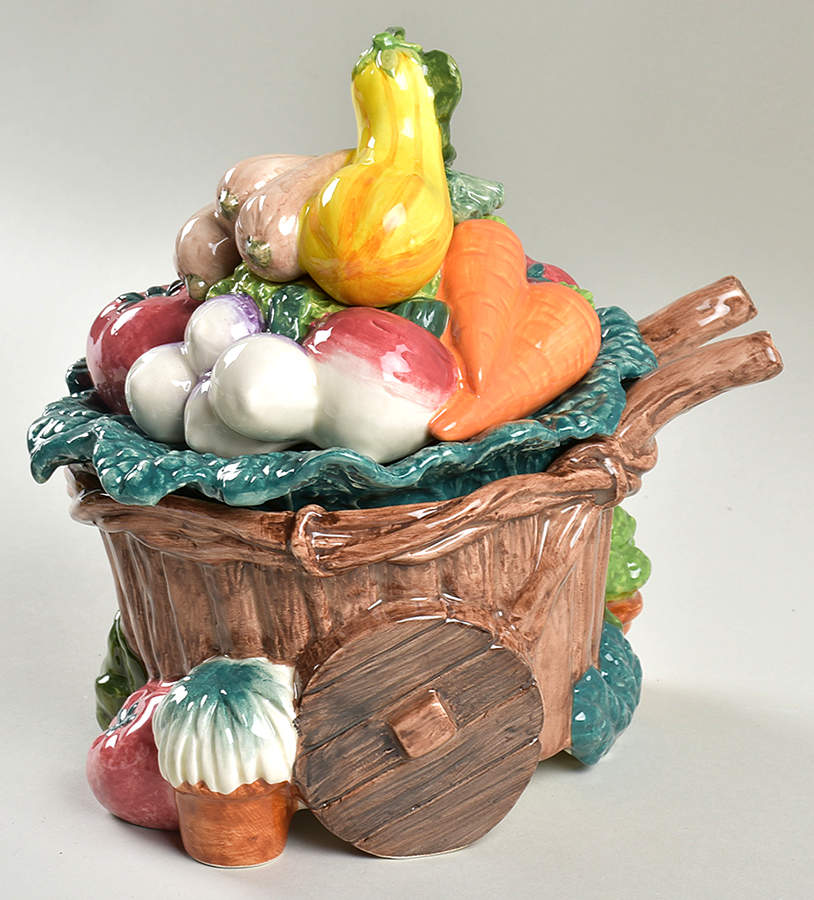 Coq Du Village Figural Biscuit Barrel & Lid by Fitz & Floyd-1