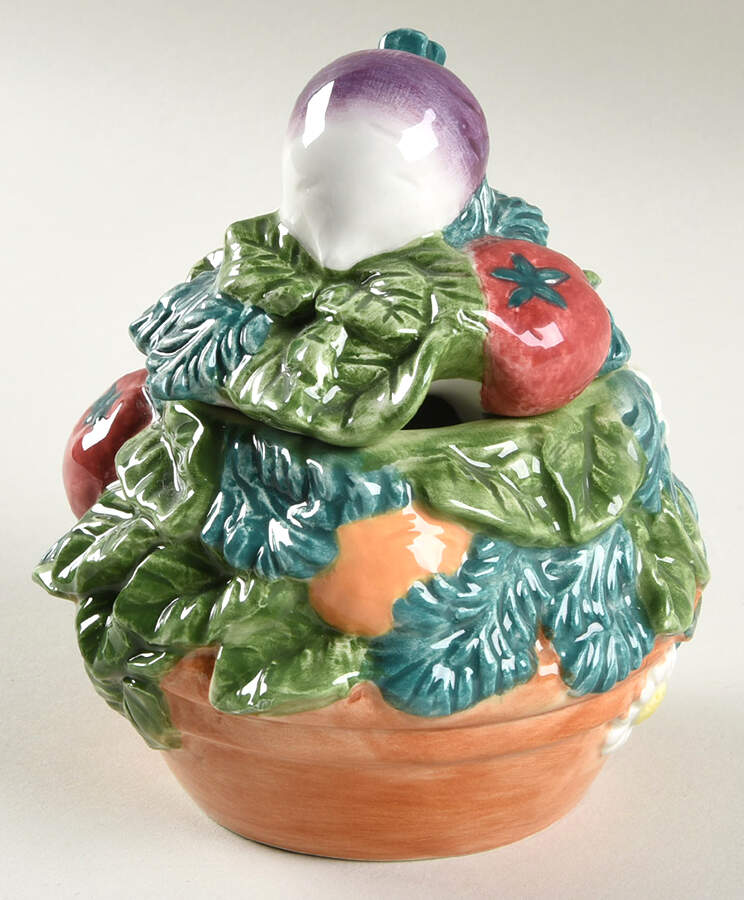 Coq Du Village Figural Sugar Bowl & Lid by Fitz & Floyd-1
