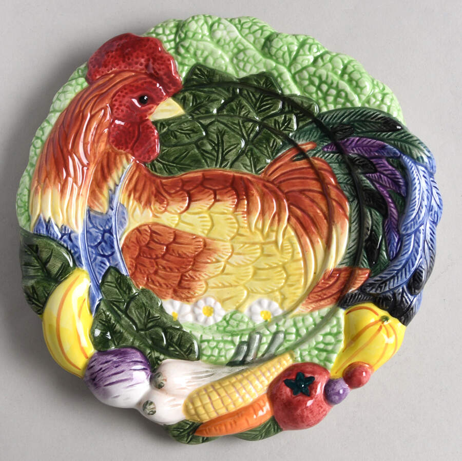 Coq Du Village Pillar Candleholder by Fitz & Floyd-1