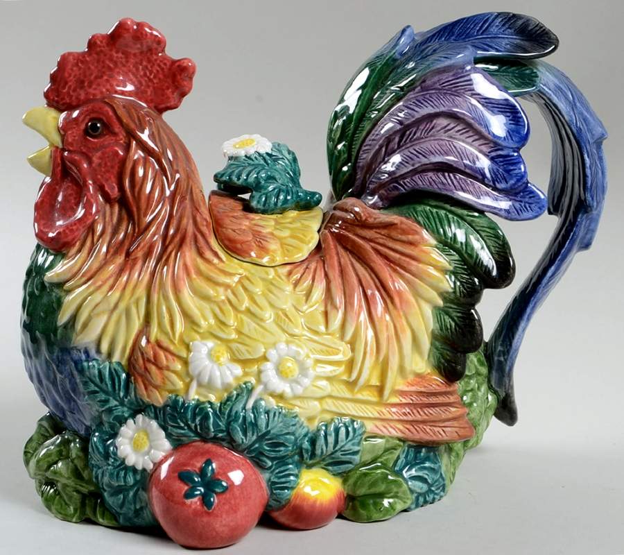 Coq Du Village Teapot & Lid by Fitz & Floyd-1