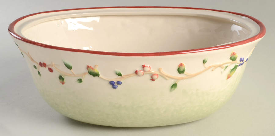 Winter Holiday 2.5 Quart Oval Covered Casserole No Lid by Fitz & Floyd-1