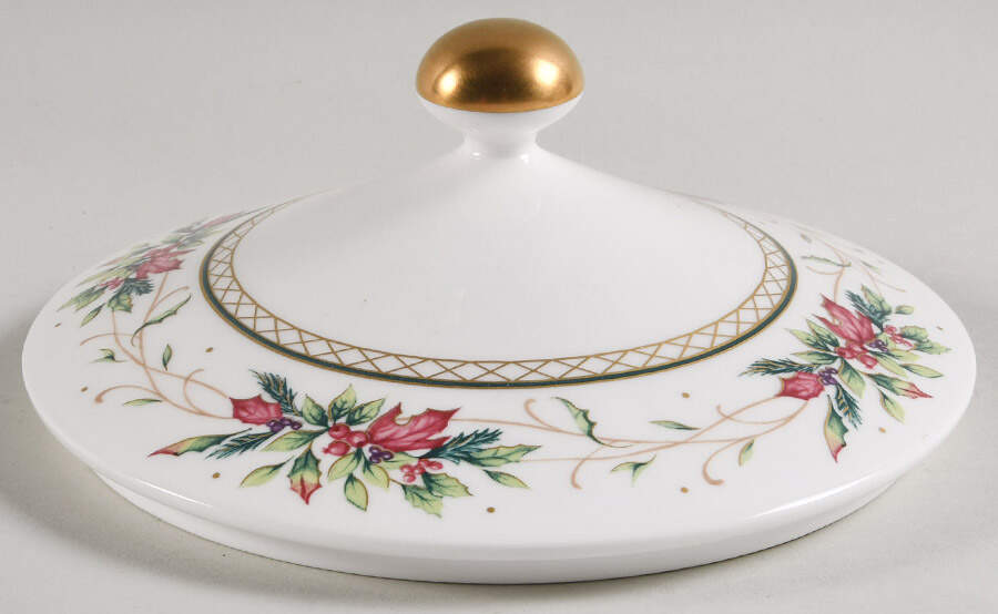 Winter Holiday Lid for Round Vegetable by Fitz & Floyd-1