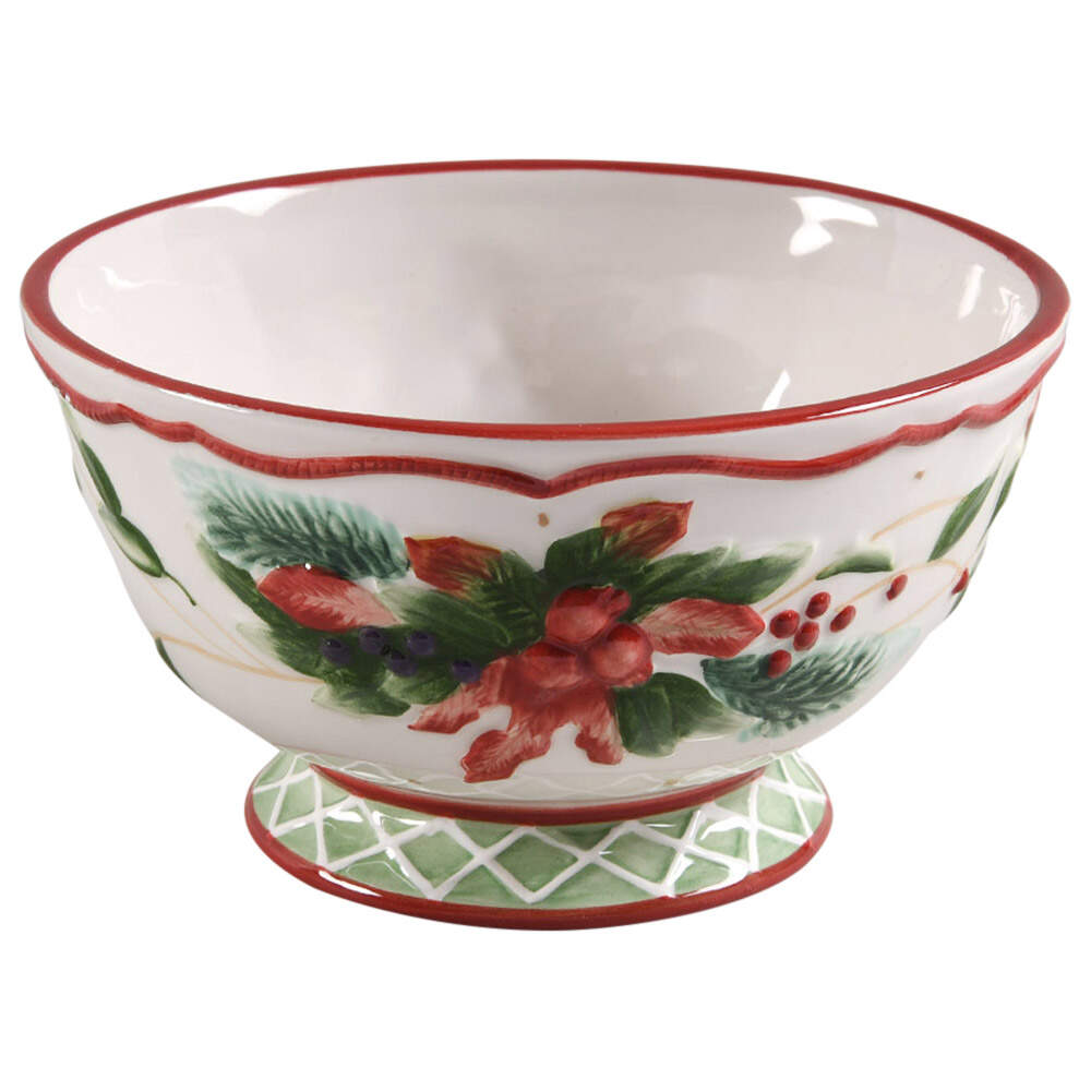 Winter Holiday Accent Fruit/Cereal Bowl by Fitz & Floyd-1