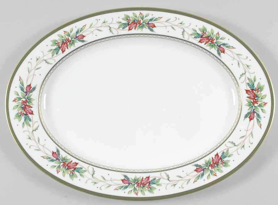 Winter Holiday 17" Oval Serving Platter by Fitz & Floyd-1
