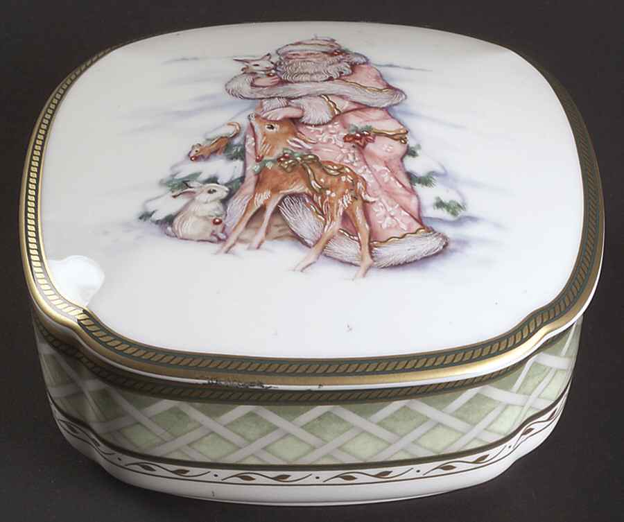 Winter Holiday Square Box & Lid by Fitz & Floyd-1