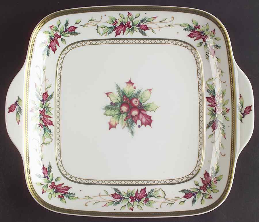 Winter Holiday 11" Square Tray by Fitz & Floyd-1