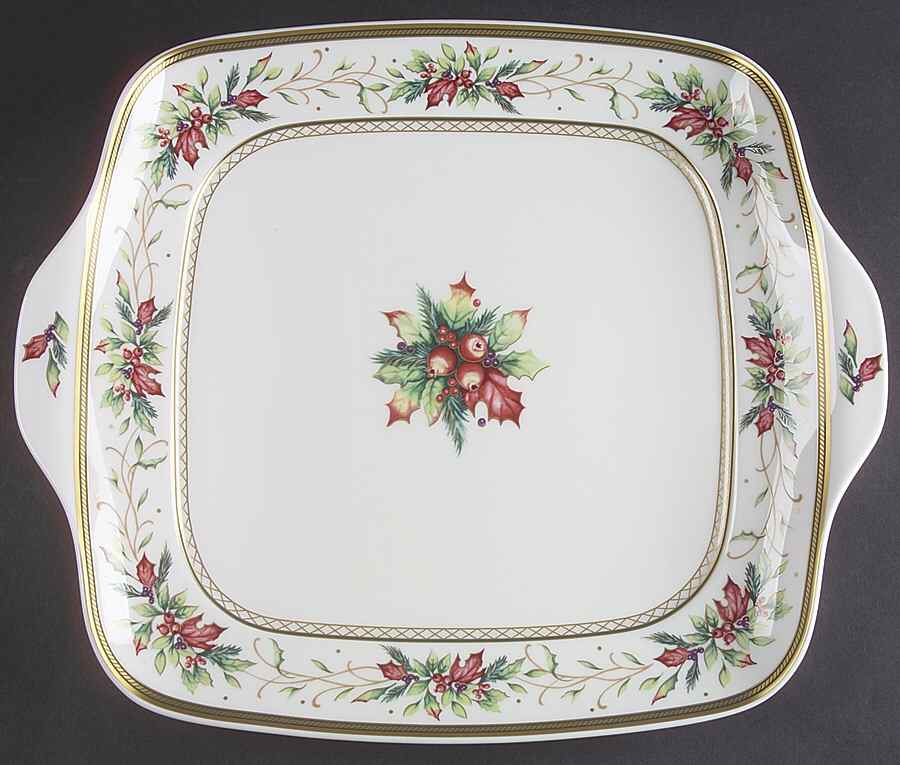 Winter Holiday 15" Square Tray by Fitz & Floyd-1