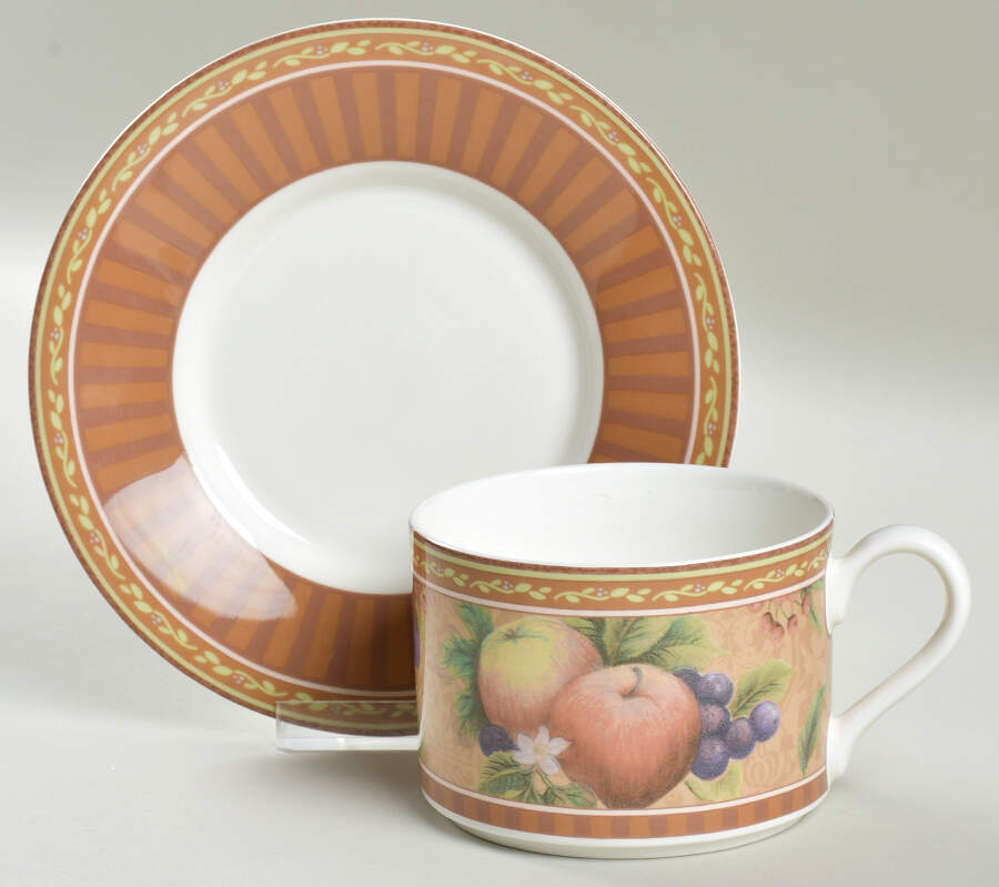 Tuscany Flat Cup & Saucer Set by Fitz & Floyd-1