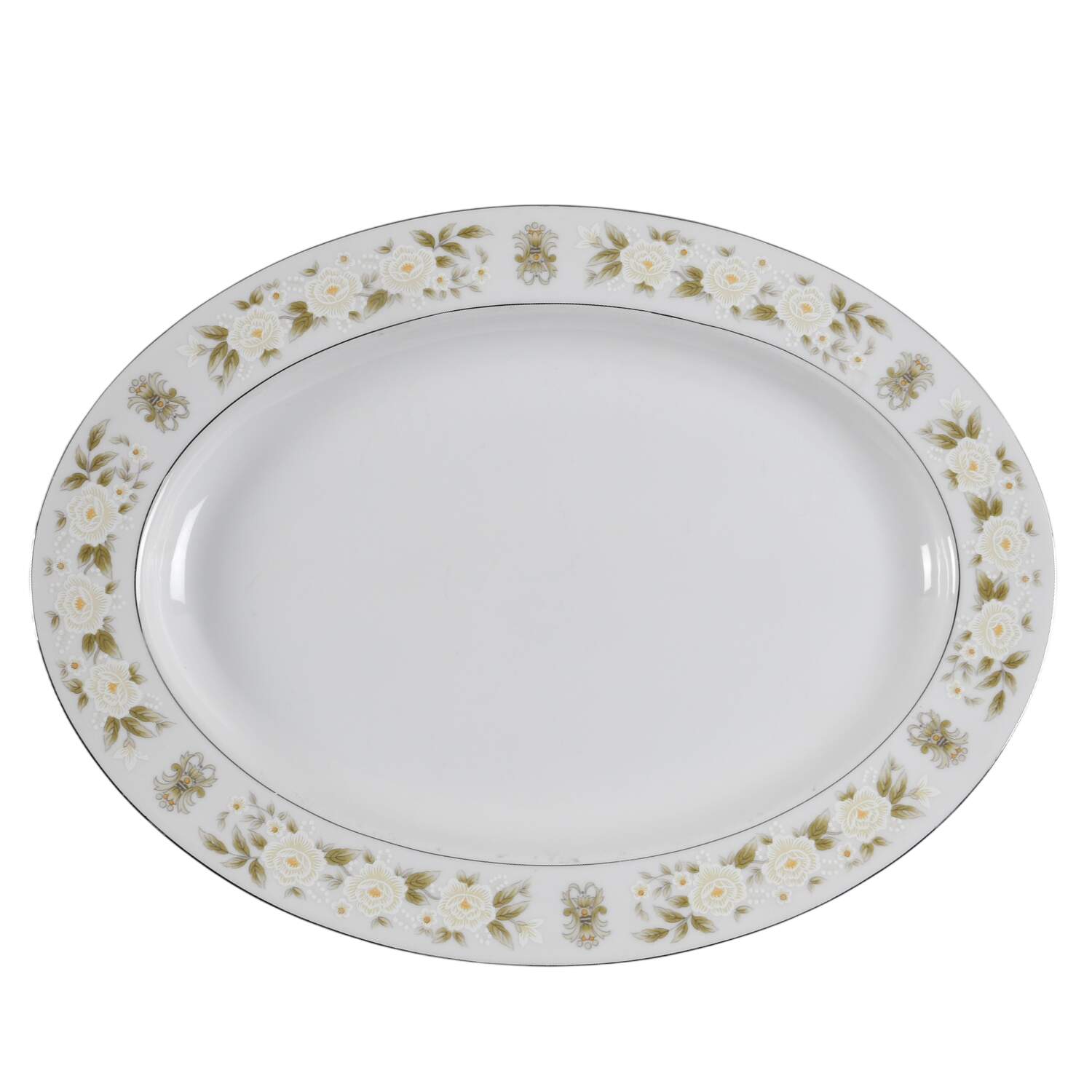 Andora 14" Oval Serving Platter by Fine China of Japan-1