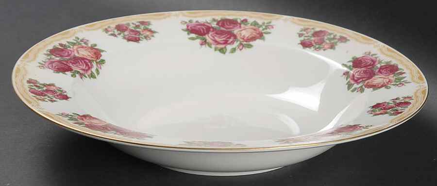 Sydney Roses Large Rim Soup Bowl by Farberware-1