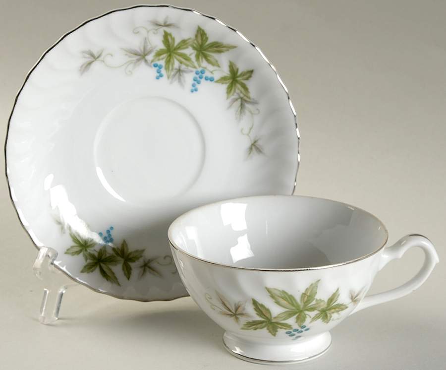 Garland Footed Cup & Saucer Set by Fine China of Japan-1
