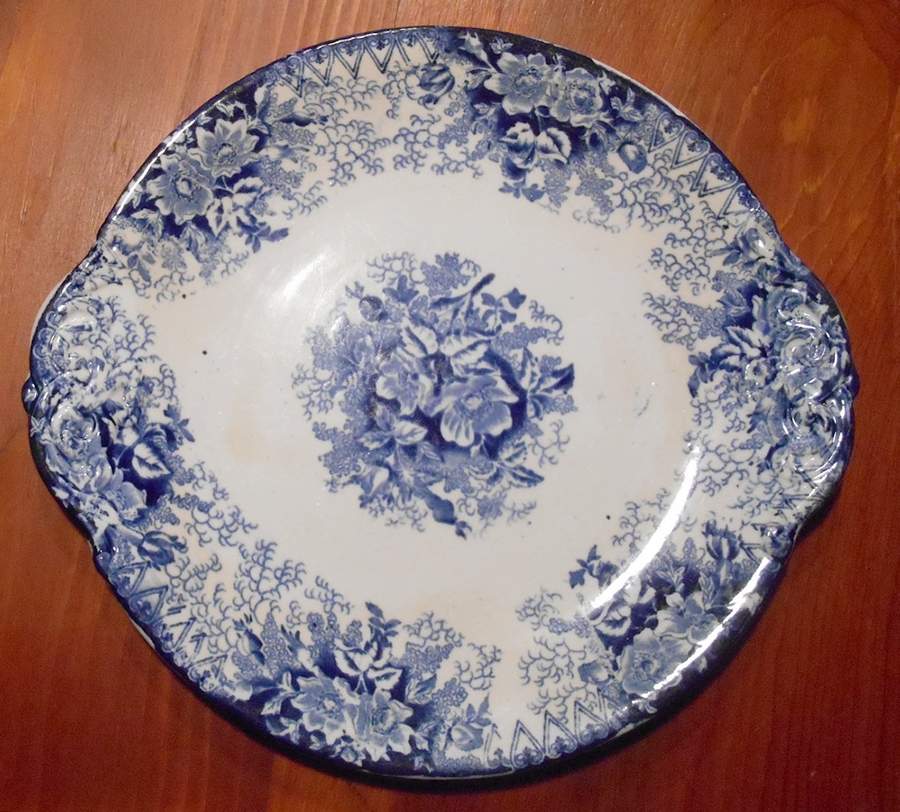 Wildrose Handled Cake Plate by FA Mehlem-1