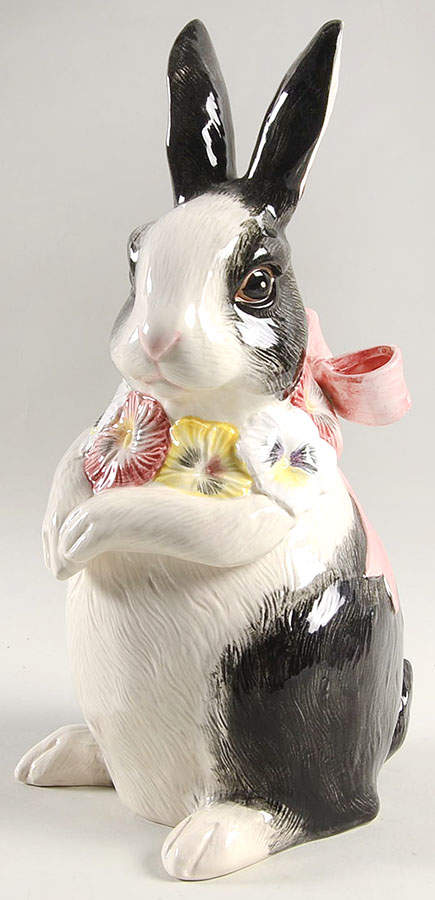 Pansy Parade Candy Jar & Lid by Fitz & Floyd-1