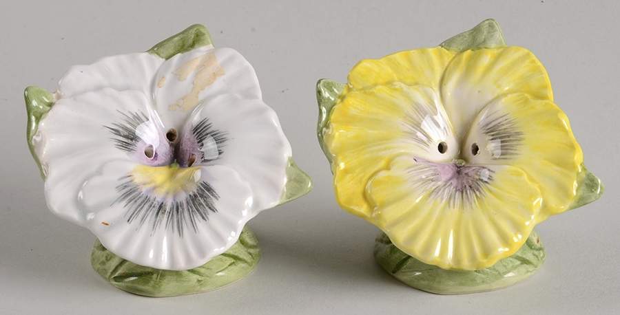 Pansy Parade Figural Salt and Pepper Set by Fitz & Floyd-1