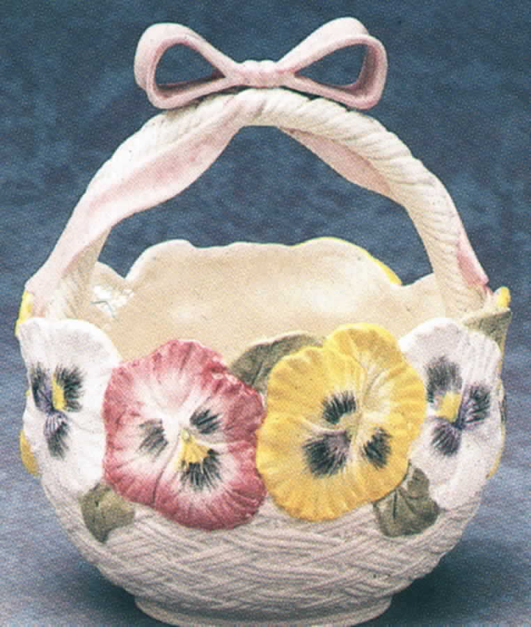 Pansy Parade 9" Handled Basket by Fitz & Floyd-1