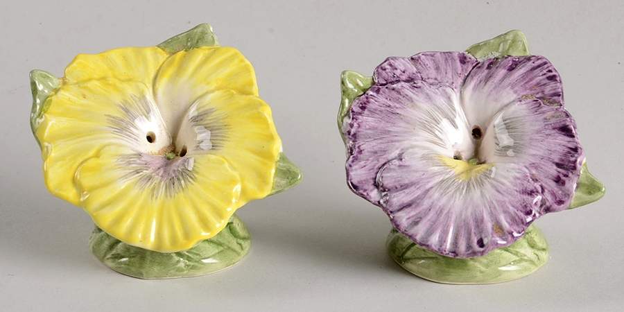 Pansy Parade Figural Salt and Pepper by Fitz & Floyd-1